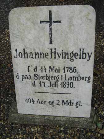 Billede af gravsten på Lomborg Kirkegård